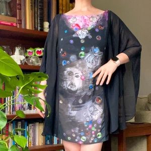 Sheer tunic top eclectic goth fairy